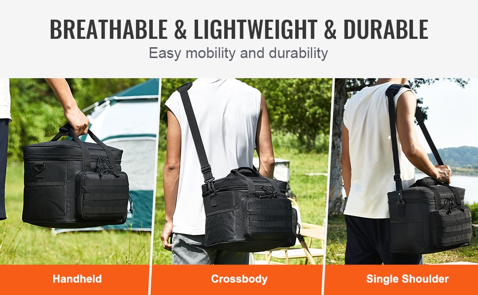 Kestävä ja kevyt kylmälaukku kolmella kantotavalla