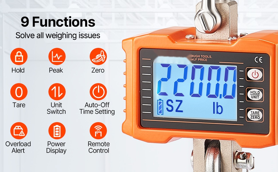 Digitaalisen nosturivaa'an toiminnot