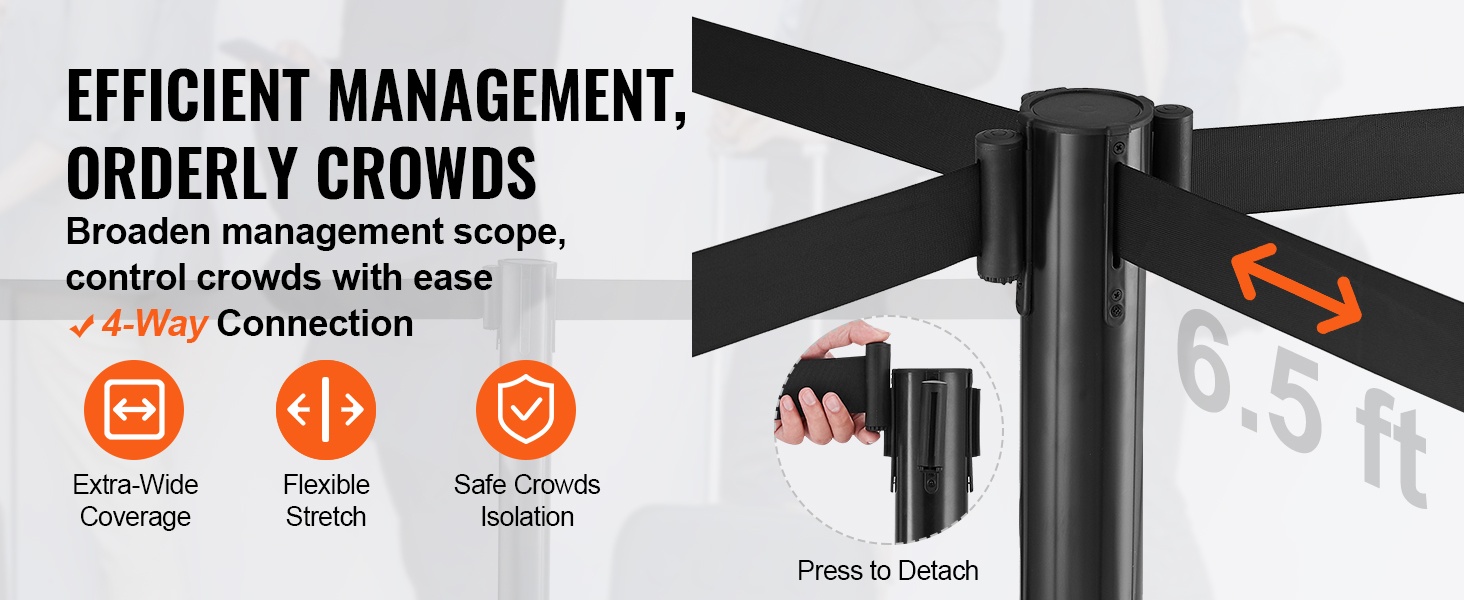 Sisäänkelautuva nauha ja 4-suuntaiset liittimet