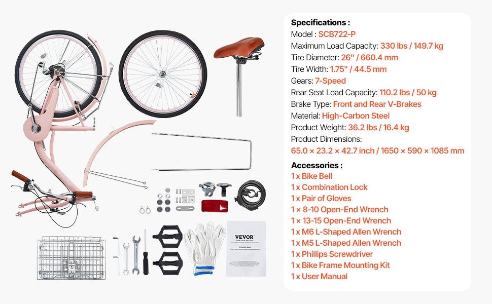 Cruiser-pyörä sivulta nähtynä