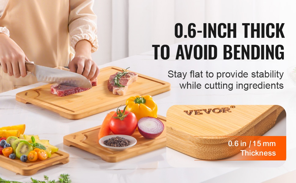 Paksu ja kestävä bambuleikkuulauta