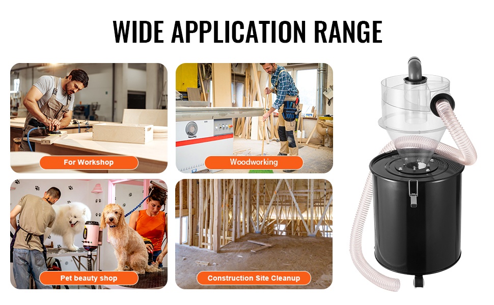 Läpinäkyvä syklonierotin käytössä