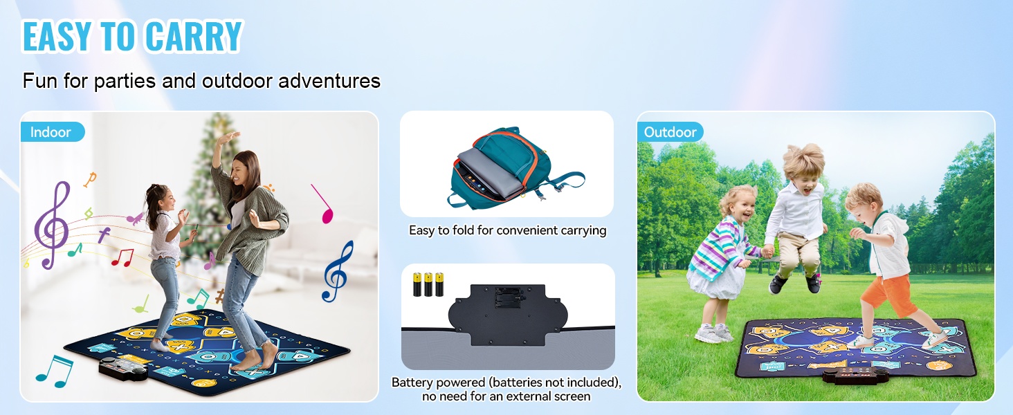 Taitettava tanssimatto