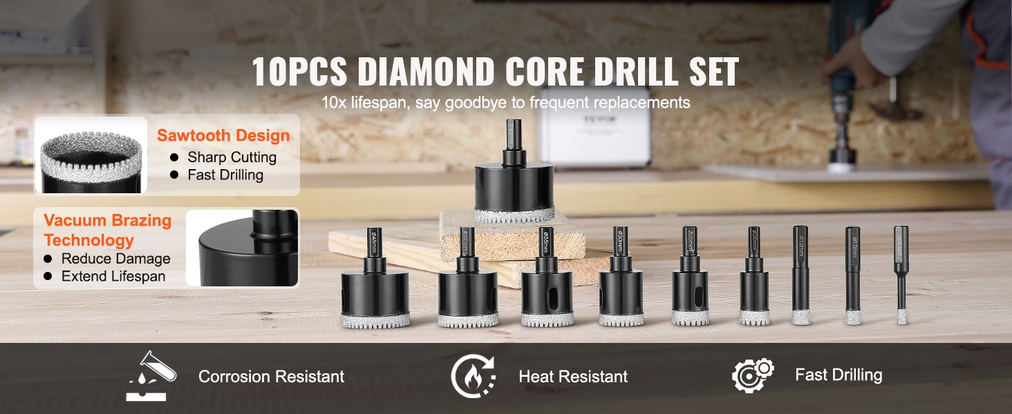 Timanttiporanteräsarja porauksessa