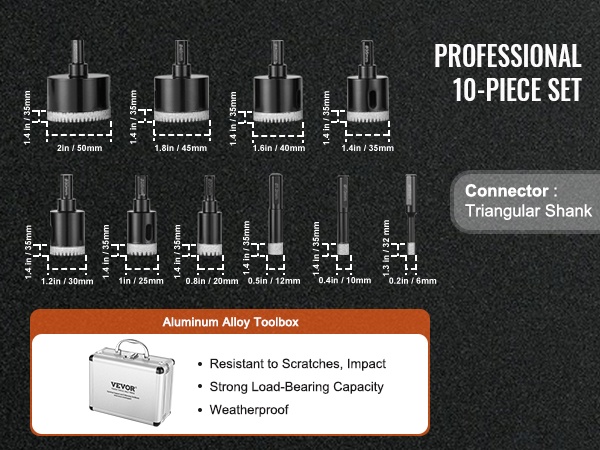 Timanttiporanterät työkalupakissa