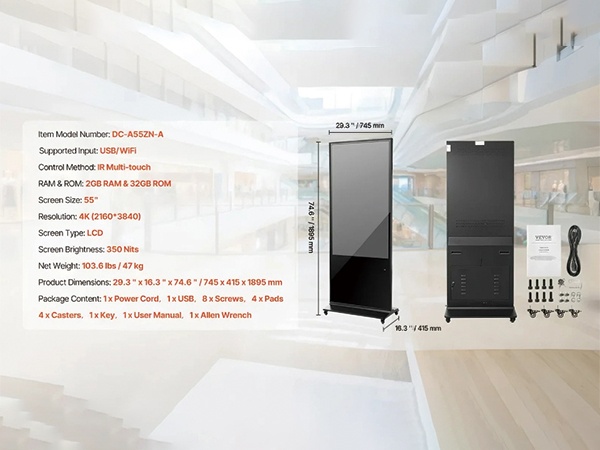 Mainosnäyttö sisätiloihin