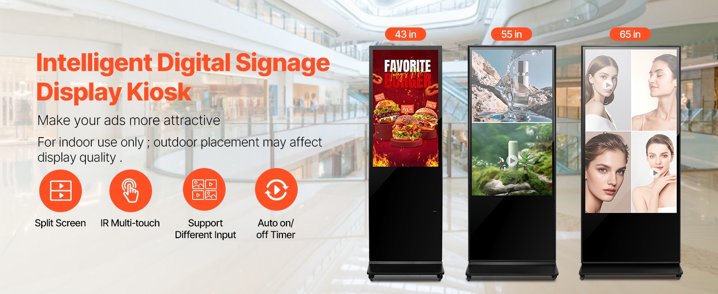 Digitaalinen mainoskioski jaettava näyttö