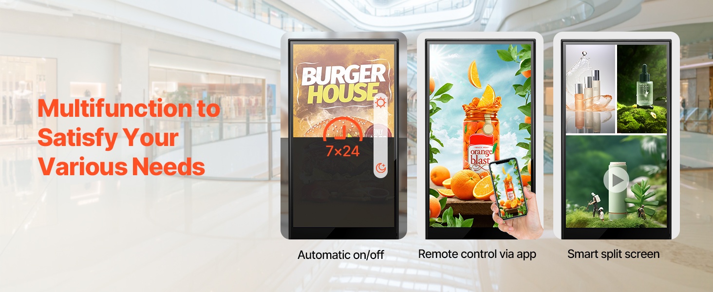 Ajastettava digitaalinen mainosnäyttö
