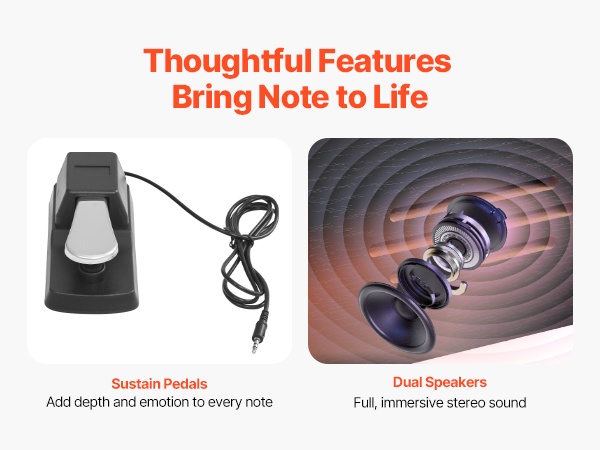 Digitaalipiano yksityiskohta