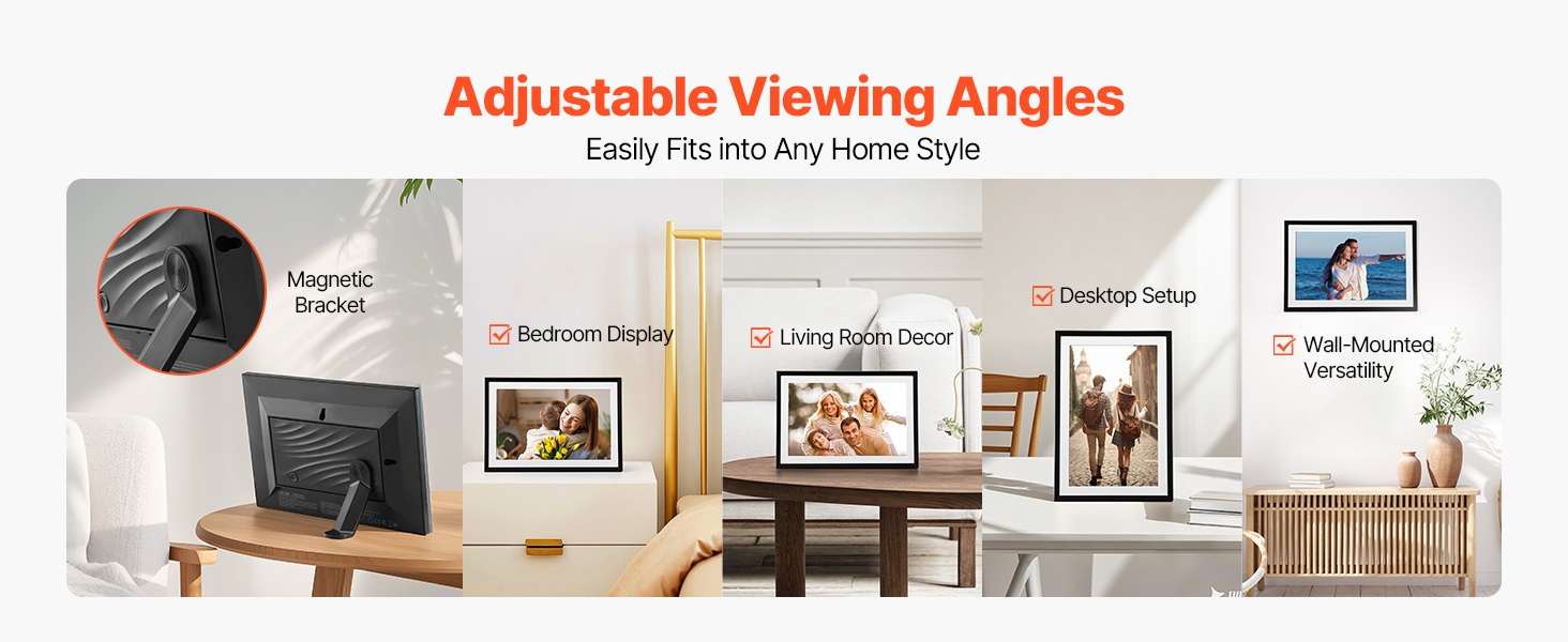 Digitaalinen valokuvakehys kotiin tai toimistoon