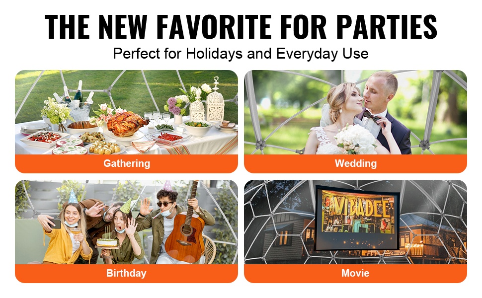 Säänkestävä kupolirakenne sateeseen ja lumeen