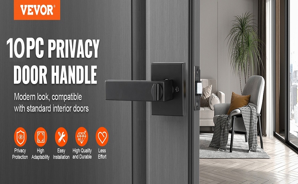 Matta musta ovenpainike yksityisyyssalvalla