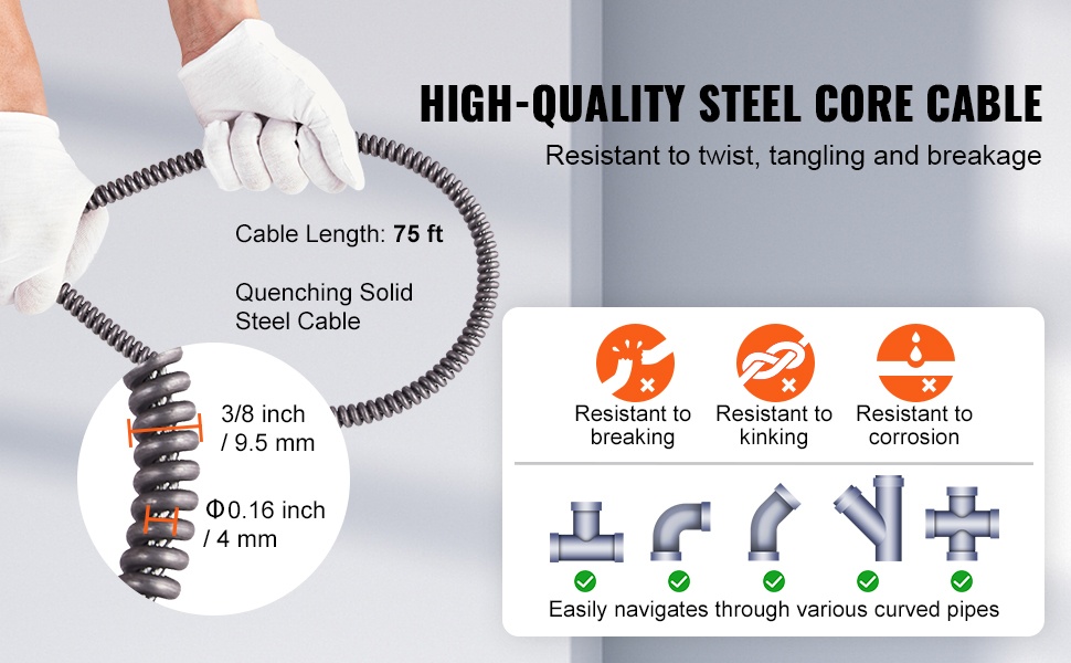 Paksunnettu teräskaapeli ja jousirakenne