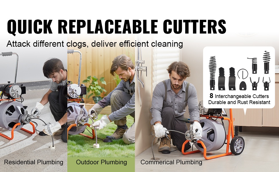 8 vaihdettavaa leikkuria eri tukoksiin