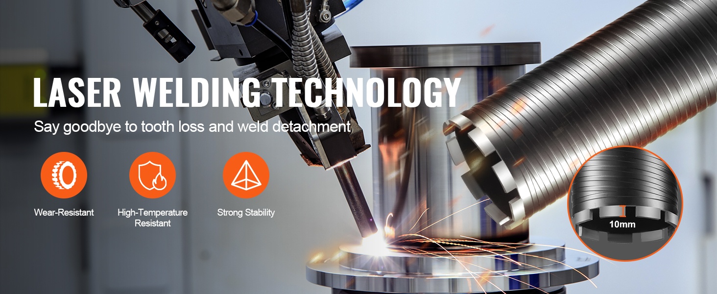 Laserhitsattu porakruunu