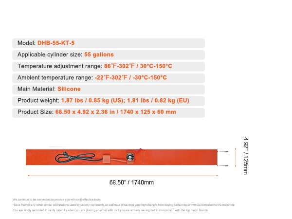 Lämmityspeite koko ja mitat