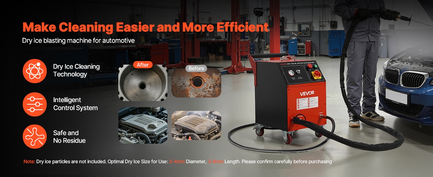 Kuivajääpuhalluskone yleiskuva