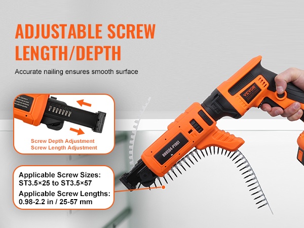 Ruuvin syvyyden hienosäätö kipsilevykäyttöön