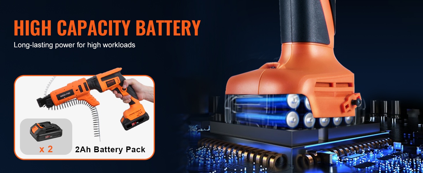 Kaksi 2AH akkua pitkää työskentelyaikaa varten