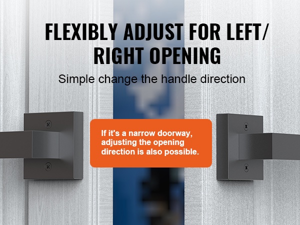 Käännettävä ovenkahva eri suuntiin