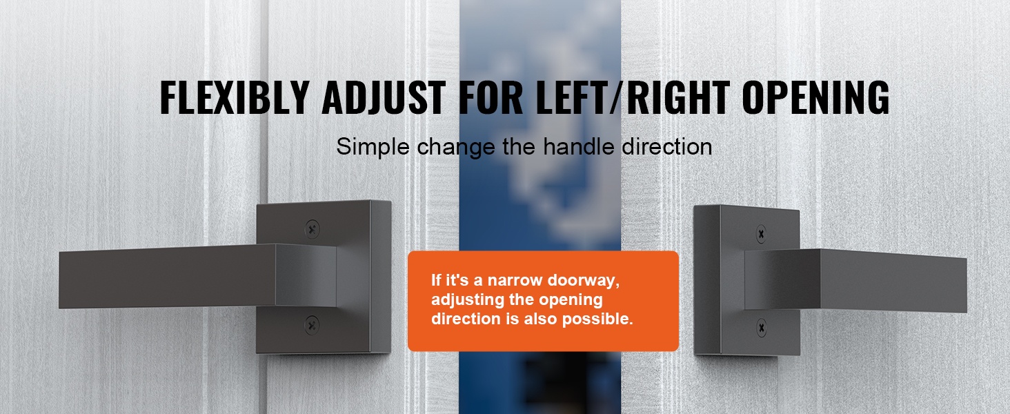 Oikea- ja vasenkätisiin oviin sopiva kahva