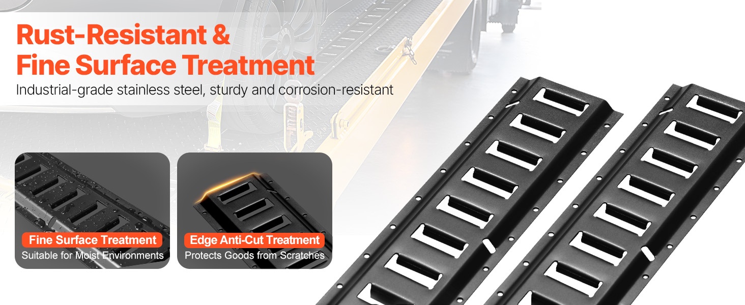 Ruostumattomasta teräksestä valmistetut E-Track kiskot