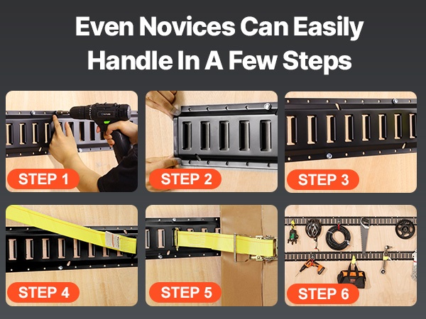 Asennusvaiheet E-Track kiskoille