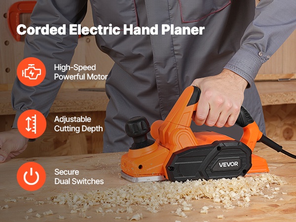 Sähköhöylä käytössä