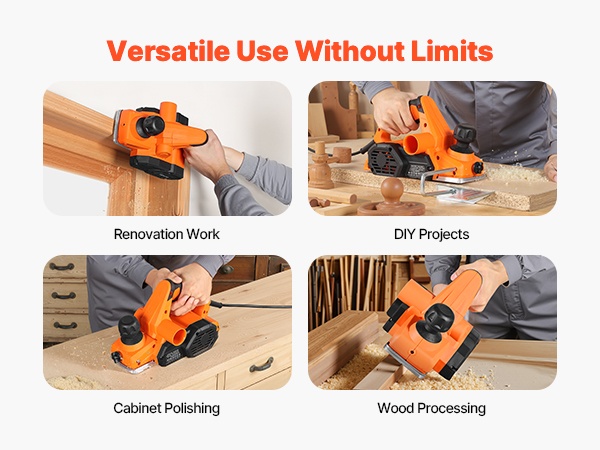 Sähköhöylä puun käsittelyssä