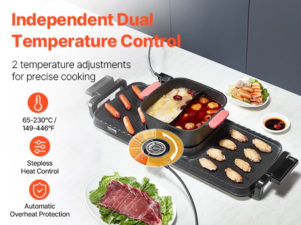 Erilliset säätimet kattilalle ja grillille