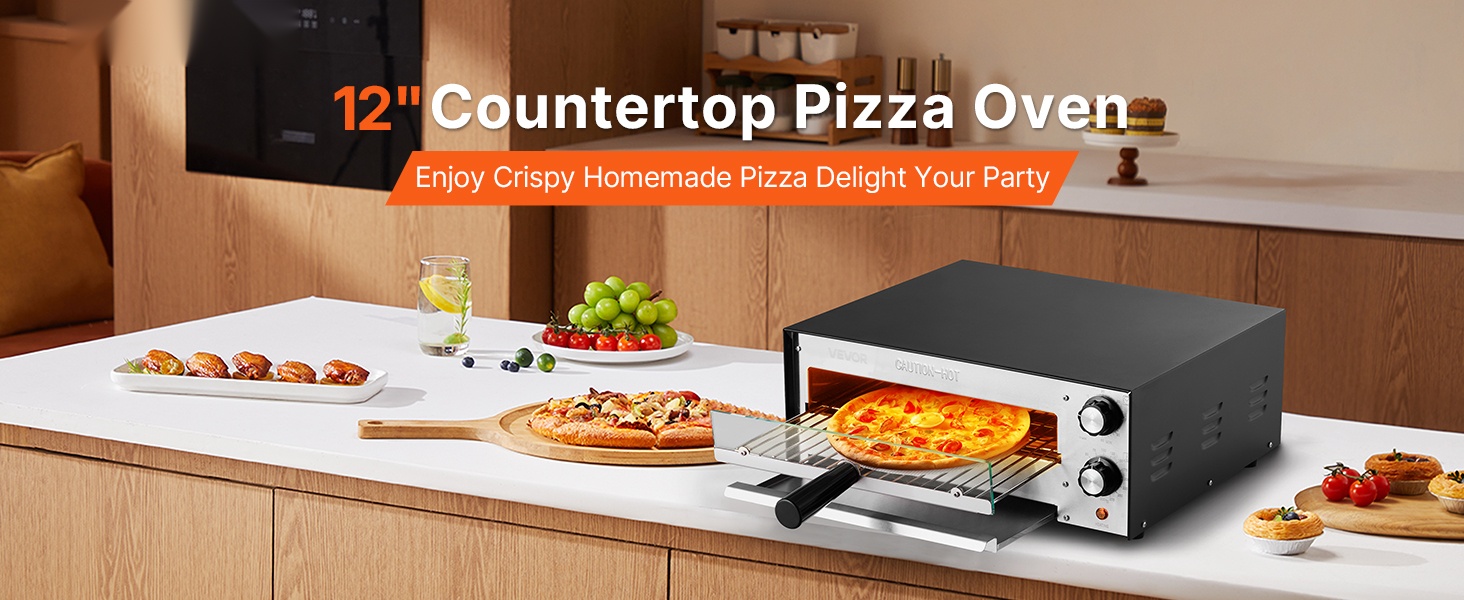 Sähköinen pizzauuni edestä