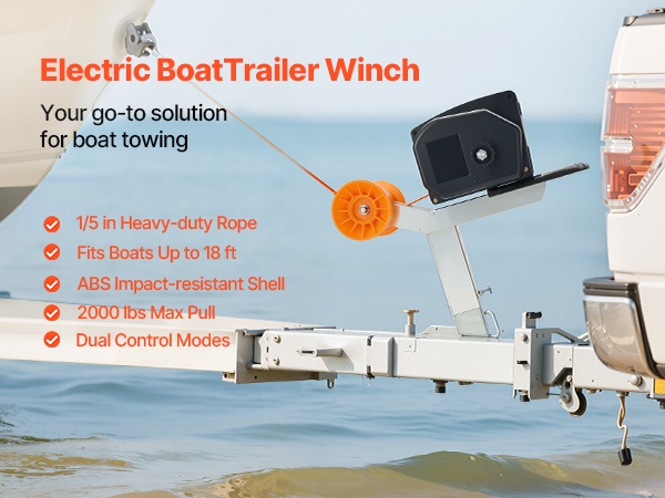 Sähköinen venevinssi perävaunuun sivukuva