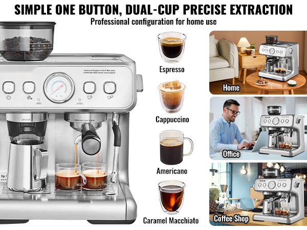 1 tai 2 kupin uutto yhdellä painikkeella