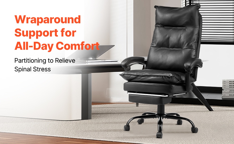 Toimistotuoli niskatuella ja lannerangan tyynyllä