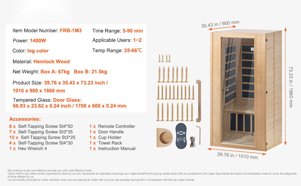 Hemlock-puinen rakenne ja lasiovi