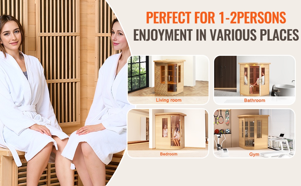 Sauna eri huonetiloihin, kuten olohuoneeseen tai makuuhuoneeseen