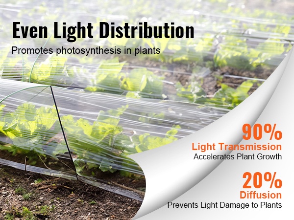 Hajavalo kasvihuonekalvon läpi