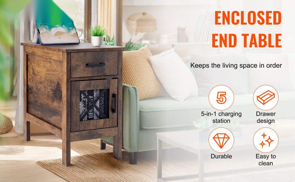 Maalaishenkinen sivupöytä, yleiskuva