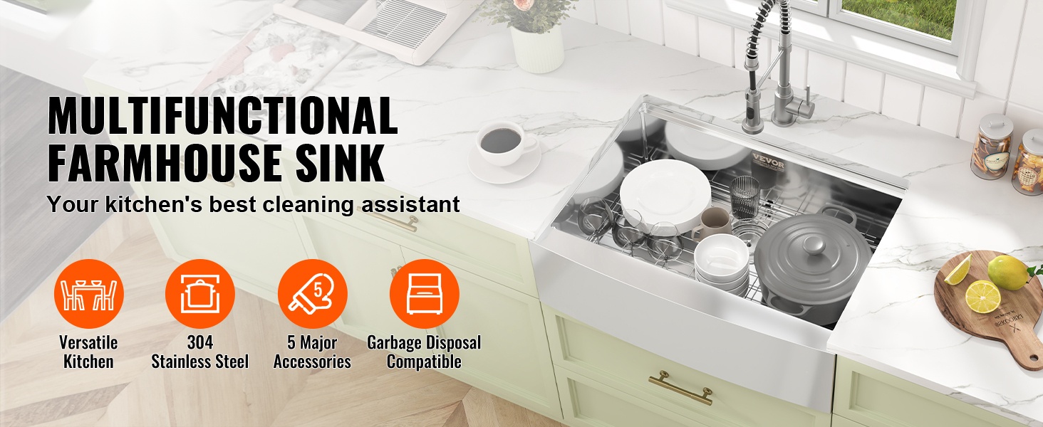 Maatilatyylinen keittiöallas ylhäältä päin