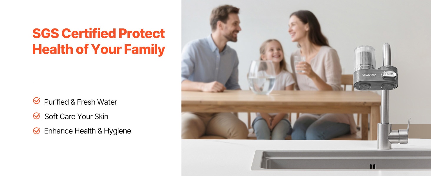 Vedensuodatin keittiön hanassa