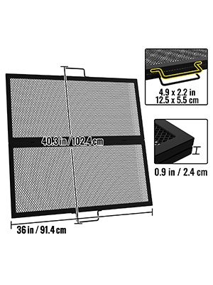 Nuotiogrillin mitat ja rakenne