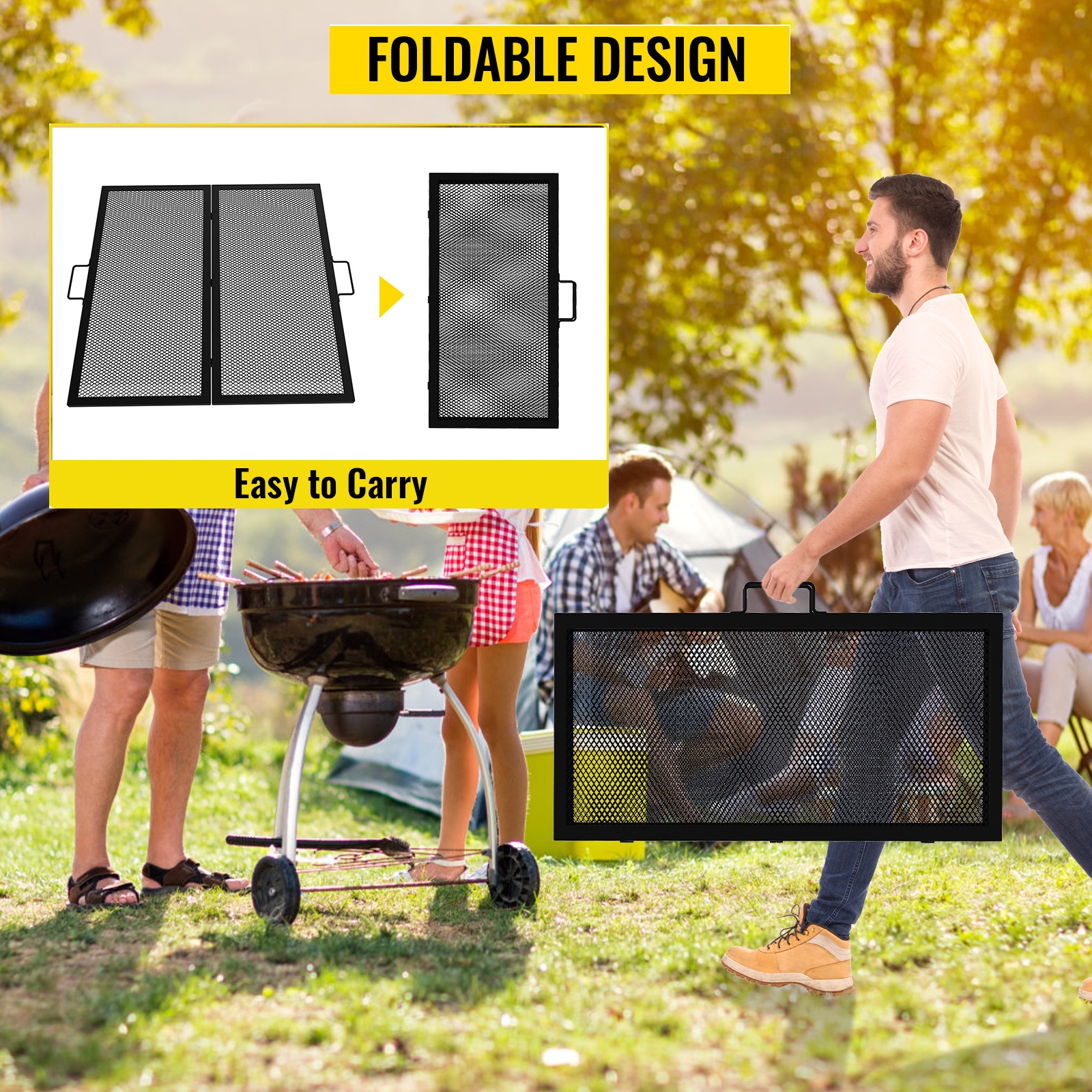 Taitettava nuotiogrilli