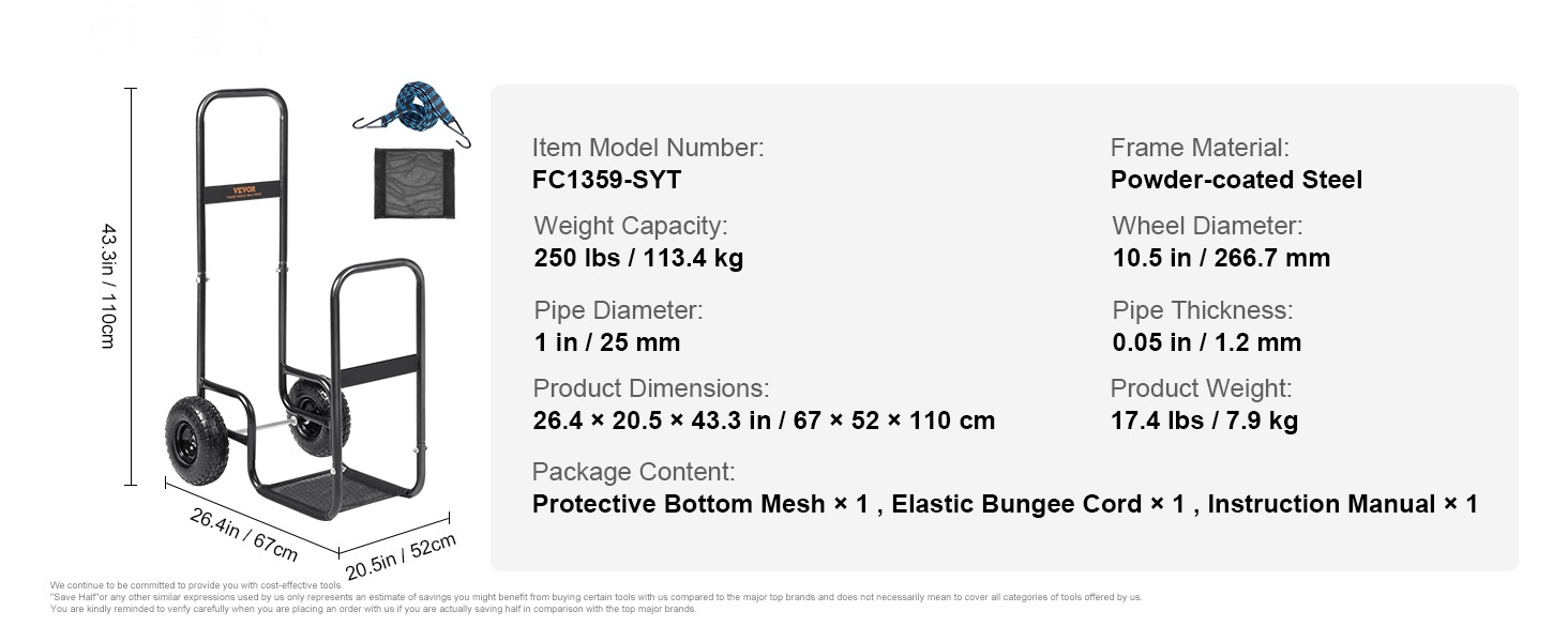 Täyteen lastattu halkokärry