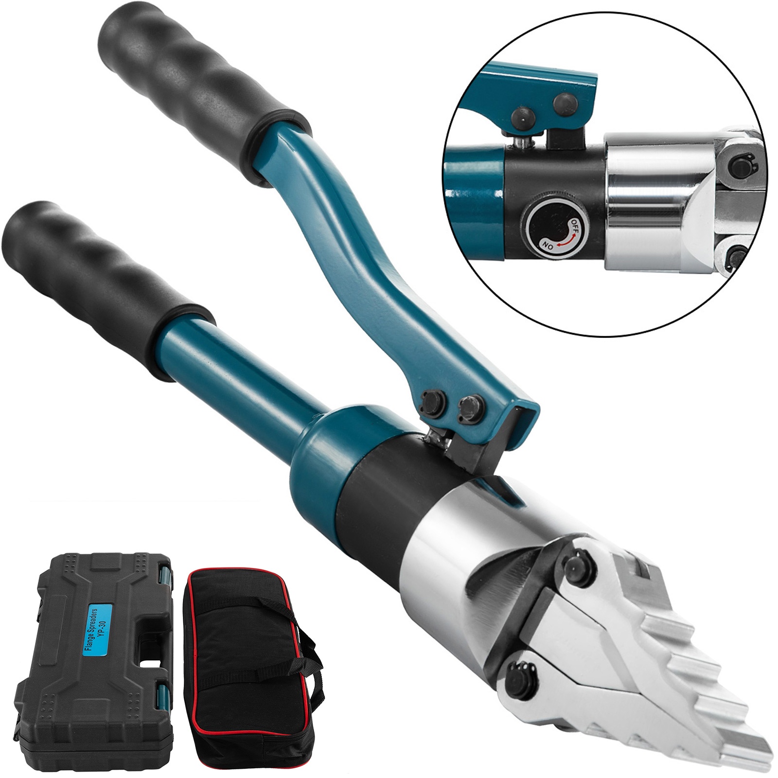 Hydraulinen laippalevytin, kokonaisrakenne