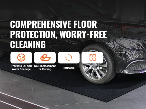 Autotallin lattiamatto pohjan yksityiskohdat