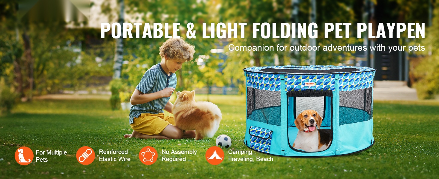 Taitettava lemmikkiaitaus sisä- ja ulkokäyttöön