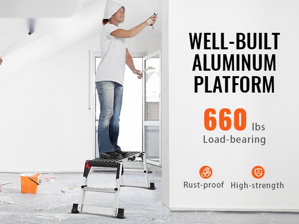 Taitettava työalusta sivulta