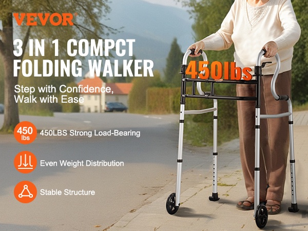 Taitettava kävelyteline, sivukuva