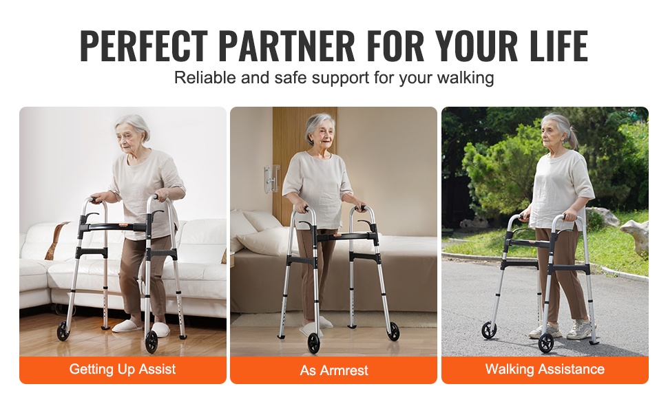 Kävelyteline käytössä arjen eri tilanteissa