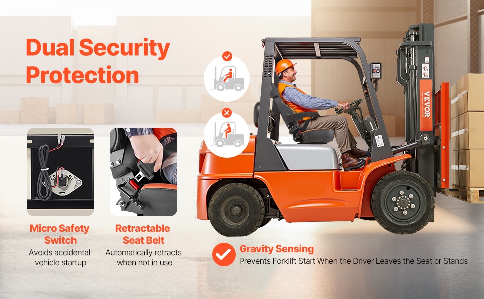 Trukin istuimen turvavyö ja mikrokatkaisin